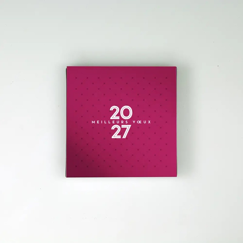 Coffret personnalisé calendrier et 9 chocolats - Duologie Lattice