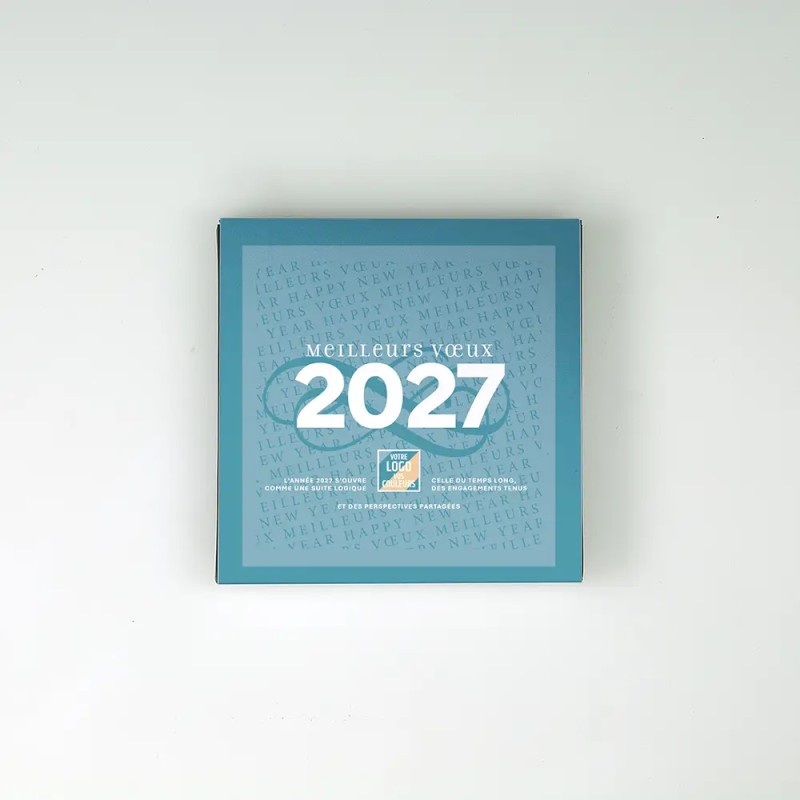 Coffret personnalisé calendrier et 9 chocolats  - Duologie Arabesque