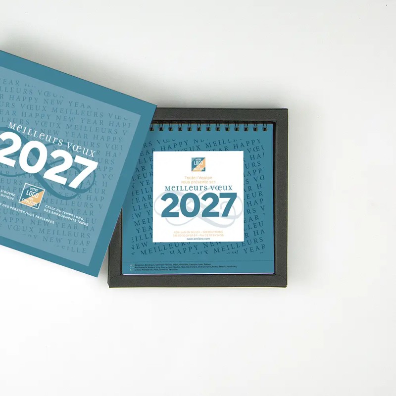 Coffret personnalisé calendrier et 9 chocolats  - Duologie Arabesque