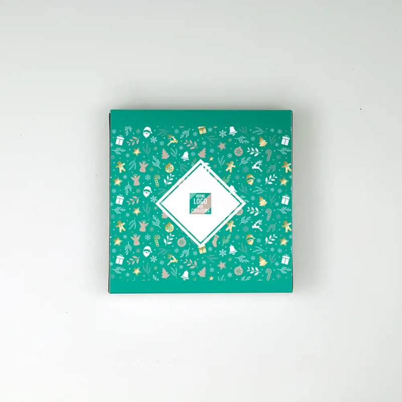 Coffret personnalisé calendrier et 9 chocolats - Duologie Réveillon