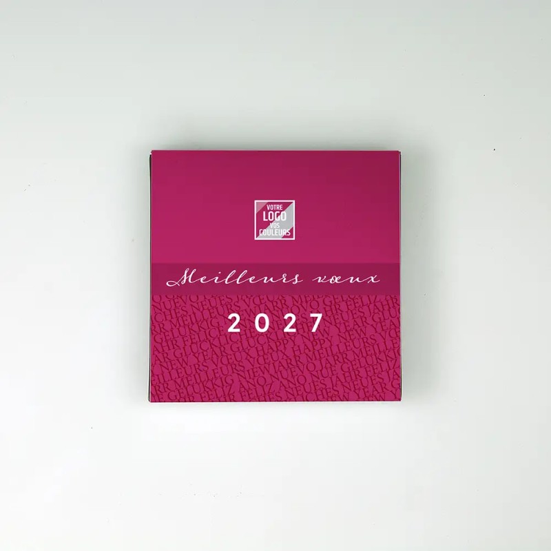 Coffret personnalisé calendrier et 9 chocolats  - Duologie Typo