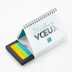 Coffret personnalisé calendrier et Post-it  - Calcao Typo