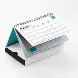 Coffret personnalisé calendrier et Post-it  - Calcao Typo
