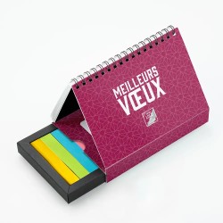 Coffret personnalisé calendrier et Post-it - Calcao Alinéa