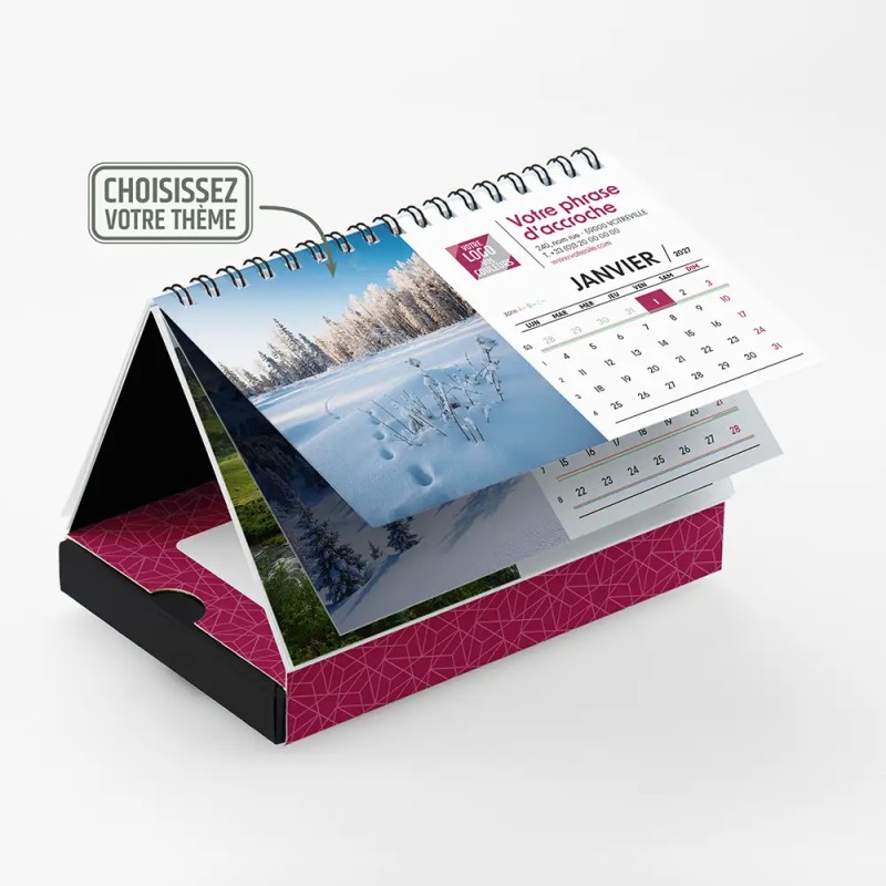 Coffret personnalisé calendrier et Post-it - Calcao Alinéa