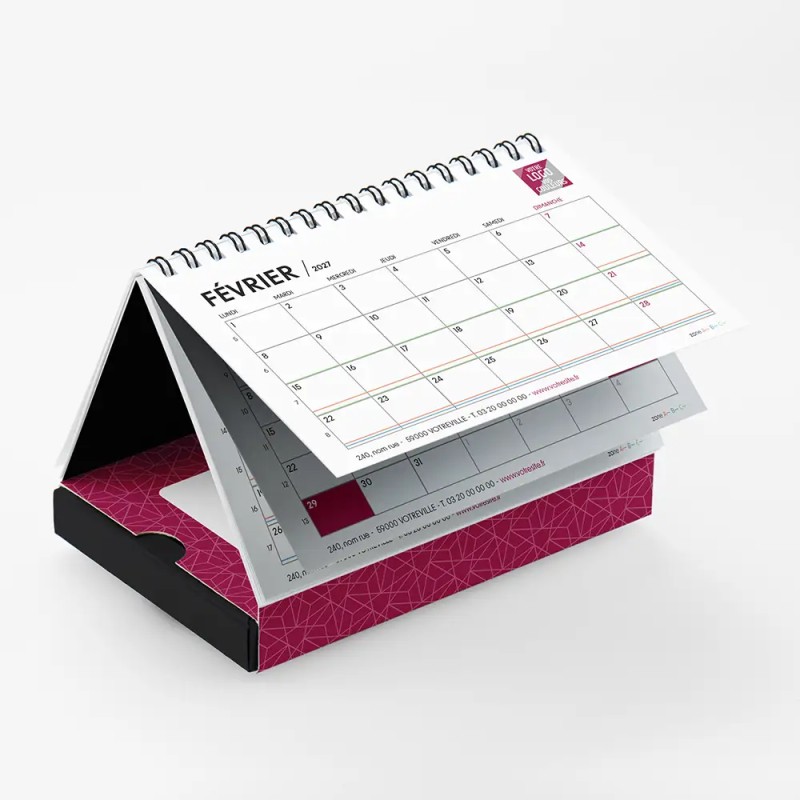 Coffret personnalisé calendrier et Post-it - Calcao Alinéa