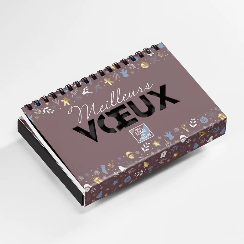 Coffret personnalisé calendrier et chocolats artisanaux - Calcao Réveillon