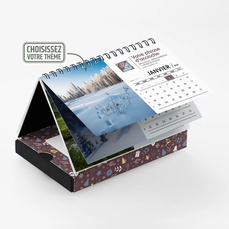 Coffret personnalisé calendrier et chocolats artisanaux - Calcao Réveillon