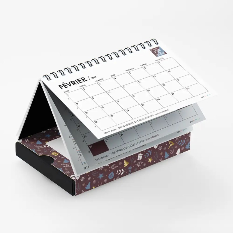 Coffret personnalisé calendrier et chocolats artisanaux - Calcao Réveillon