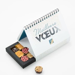 Coffret personnalisé calendrier et chocolats artisanaux - Calcao Typo
