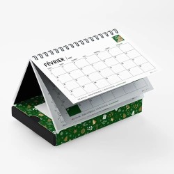 Coffret personnalisé avec calendrier et papillotes de chocolat - Calcao Réveillon