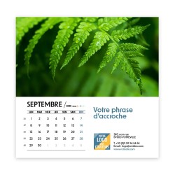 Photo de septembre  du calendrier chevalet carré personnalisé