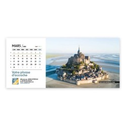 Photo de mars du Calendrier chevalet horizontal personnalisé