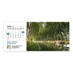 Photo de juin du Calendrier chevalet horizontal personnalisé