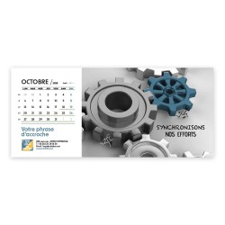 Photo d'octobre du Calendrier chevalet horizontal personnalisé