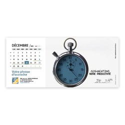 Photo de décembre du Calendrier chevalet horizontal personnalisé