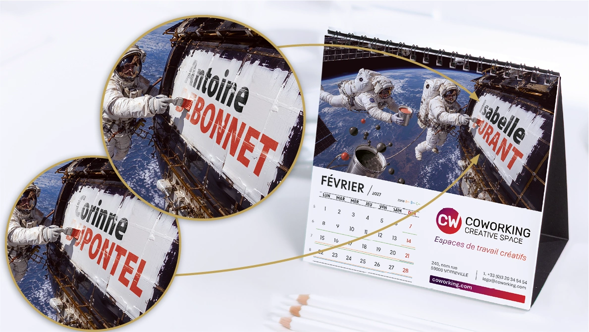 Calendriers de bureau personnalisés avec votre logo